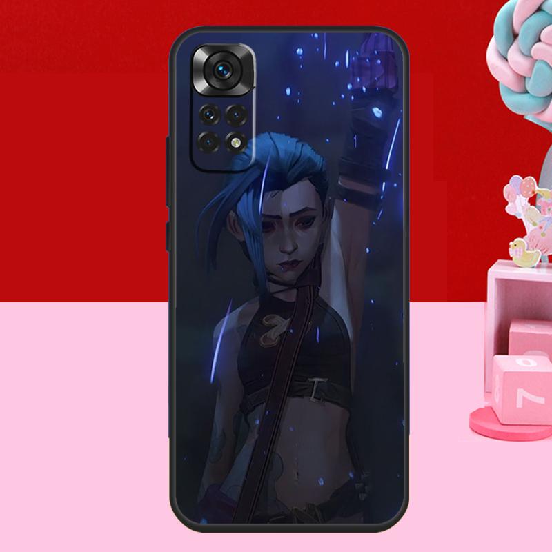 Arcane Jinx Vi Anime Case For Xiaomi Redmi Note 10 8 9 11 12 Pro 12 Turbo 9S 10S 11S 12S Redmi 9C 10C 12C Coque