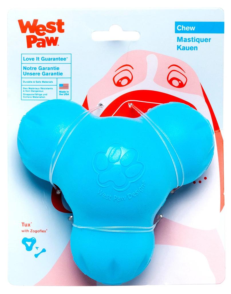 West Paw Dog Toy Educational Toy Zogoflex Tux Aqua Blue S Size
