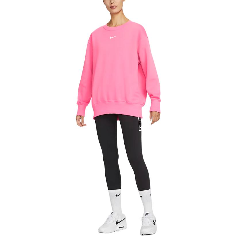 Nike Sweatshirts Women's Pink Crew Neck Moderate Regular DQ5734-684