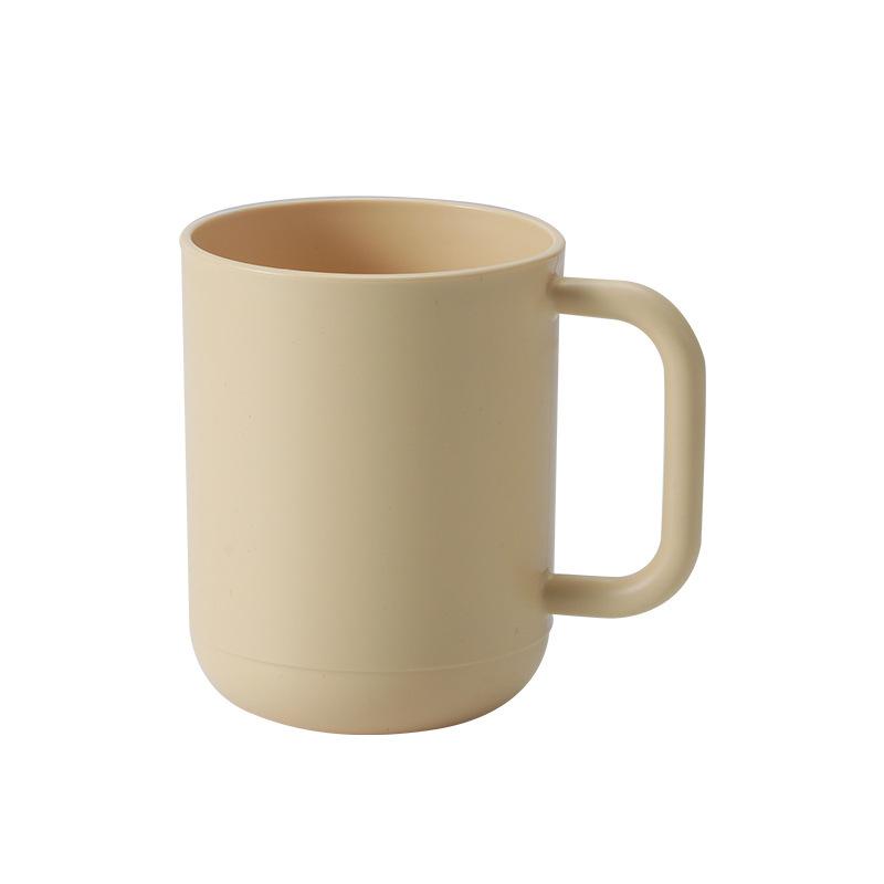 Large Capacity Plastic Toothbrush Holder Cup With Handle Modern Bathroom Mouthwash Cup For Home Hotel Travel Dormitory