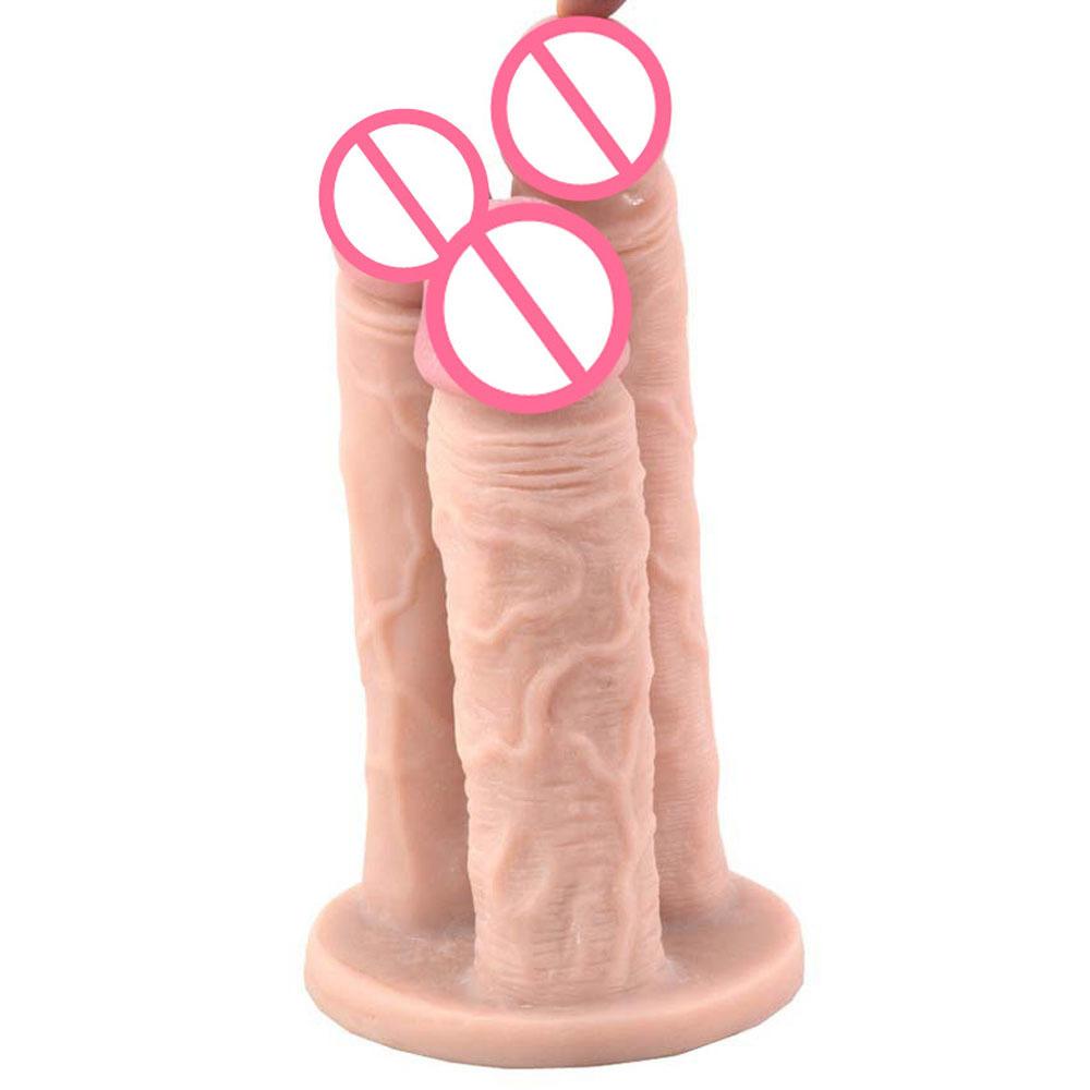Siamese Three-headed Penis Adult Sex Toys Female Masturbation Device Vaginal Anal Masturbation Backyard Plug Adult Products