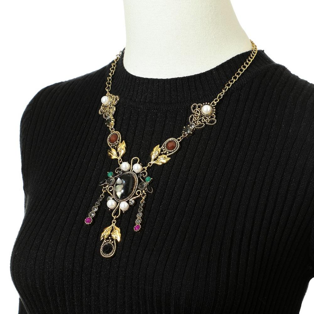 Pendant Ethnic Tassel Necklace Pearl Rhinestone Necklace Women Ethnic Style Forehead Chain  Girls