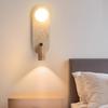 Yellow Travertine Wabi-Sabi Wall Lamp for Bedroom, Hotel, or Corridor