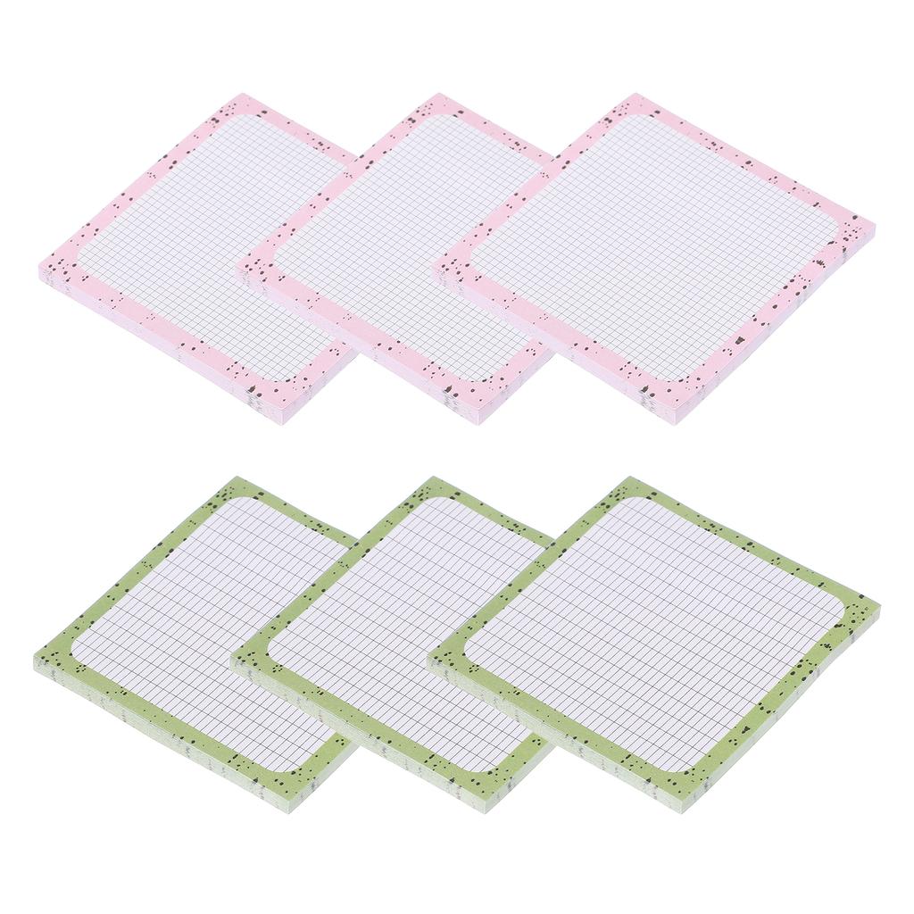 6/12Packs Cute Sticky Notes 75x75mm 50Sheets/Pack Sticky Notes Self-Stick Notes Pads with Lines Office Message Stickers 4Colors