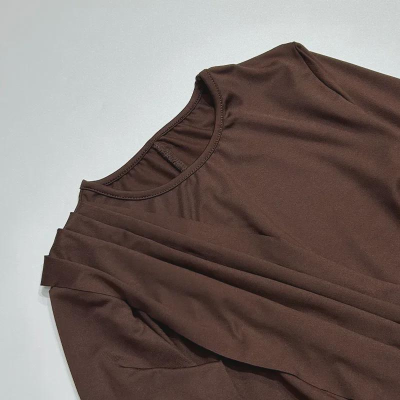 2023 Herbst Europäisches & Amerikanisches Damen Splicing Sexy Taillenfreies Slim Hüftkleid