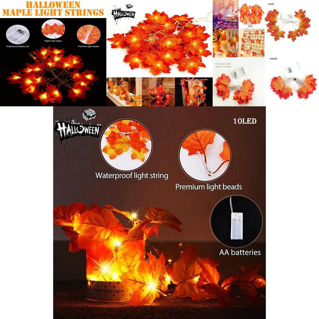 20 LED Ahornblatt Lichterkette, die eine energieeffiziente Herbstatmosphäre schafft