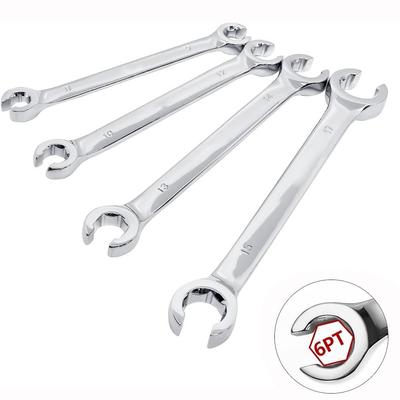 Chiave per dadi svasati 8-19mm Finitura a specchio Chiave ad alto momento torsionale Attrezzo a mano Chiave ad anello aperto Riparazione auto