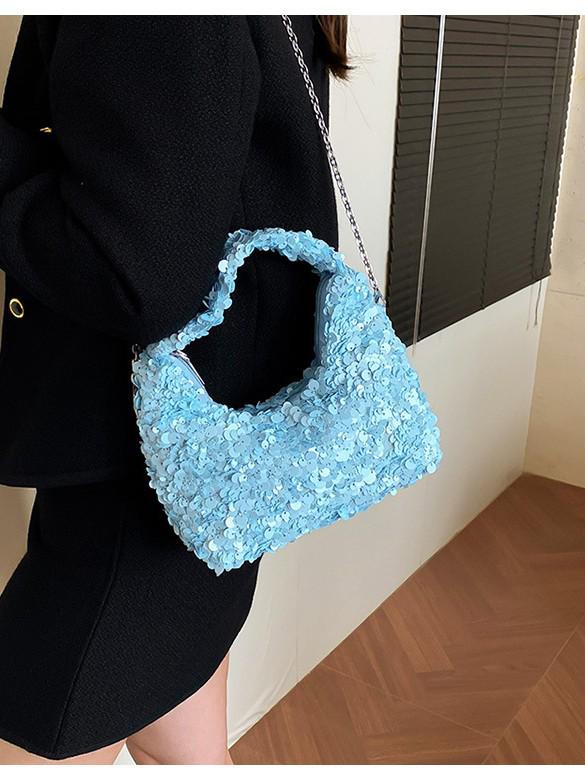 Women's Luxury Sequin Crossbody Handbag - Large Capacity, Elegant Design