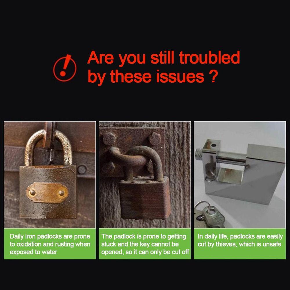 Creative Stainless Steel Heavy Duty Padlocks Anti-cut Anti-pry Anti-theft Lock Safety With Keys Gate Locks