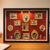11 Pieces Miniature Desk Photo Frame Silhouette Box Memory Photo Case with LED Light with 8 Figurines for Tabletop Valentine's