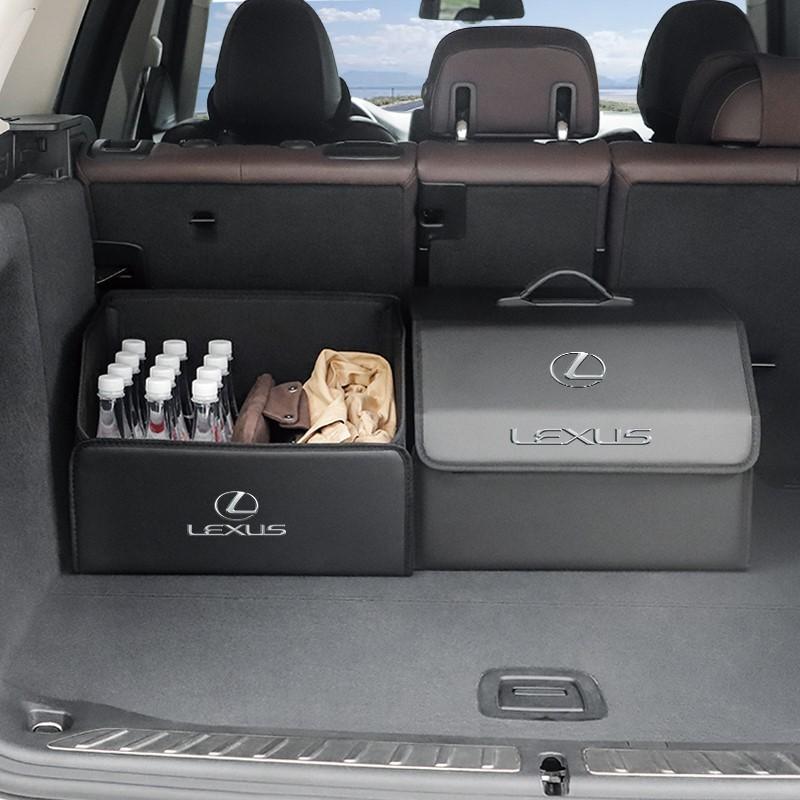 Auto Kofferraum Leder Aufbewahrungsbox Faltbar Auto Organizer Tasche Für Lexus F SPORT GS GX IS LS LX CT LC LBX NX RX 350h 450h ES UX 300e