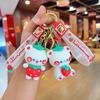 Adorable Strawberry Cartoon Bear Keychain Cute Couple Backpack Charm Fashionable Key Accessory Ring
