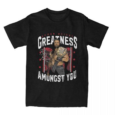 Vintage Roman Reigns Wrestling Winner T-Shirts Men Women Cotton Tee Shirt Printed Clothing
