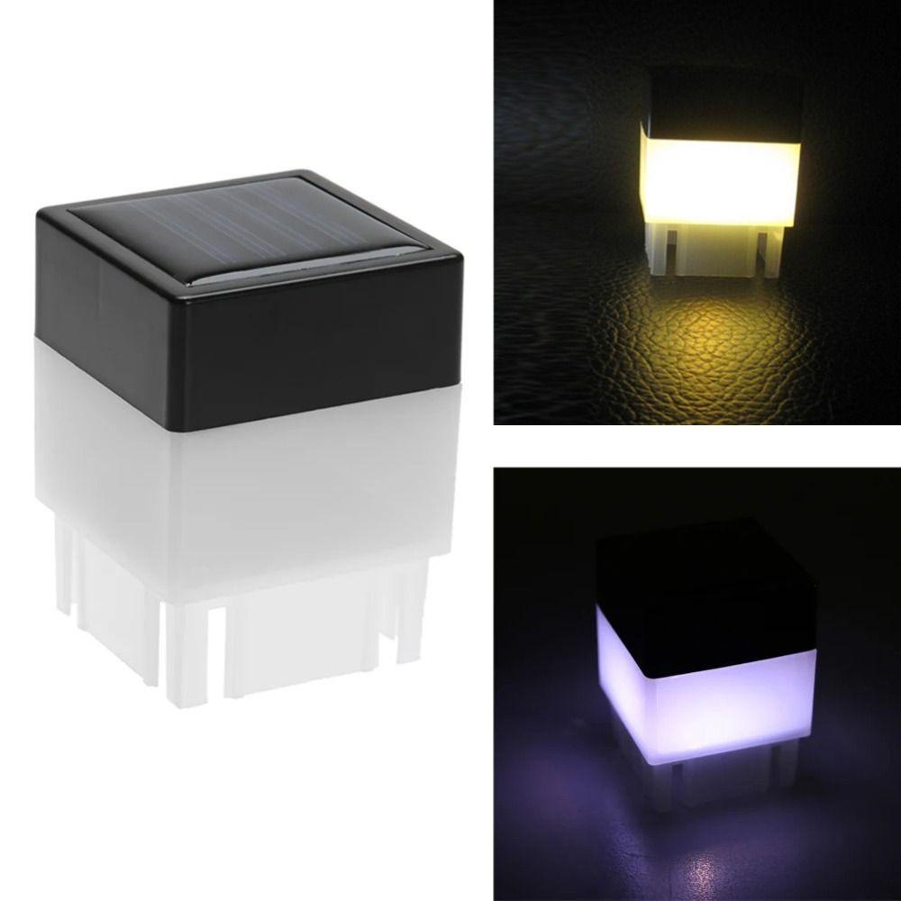 White/Warm Light LED Solar Light Waterproof Fence Post Pool Garden Lamp  Garden Decoration