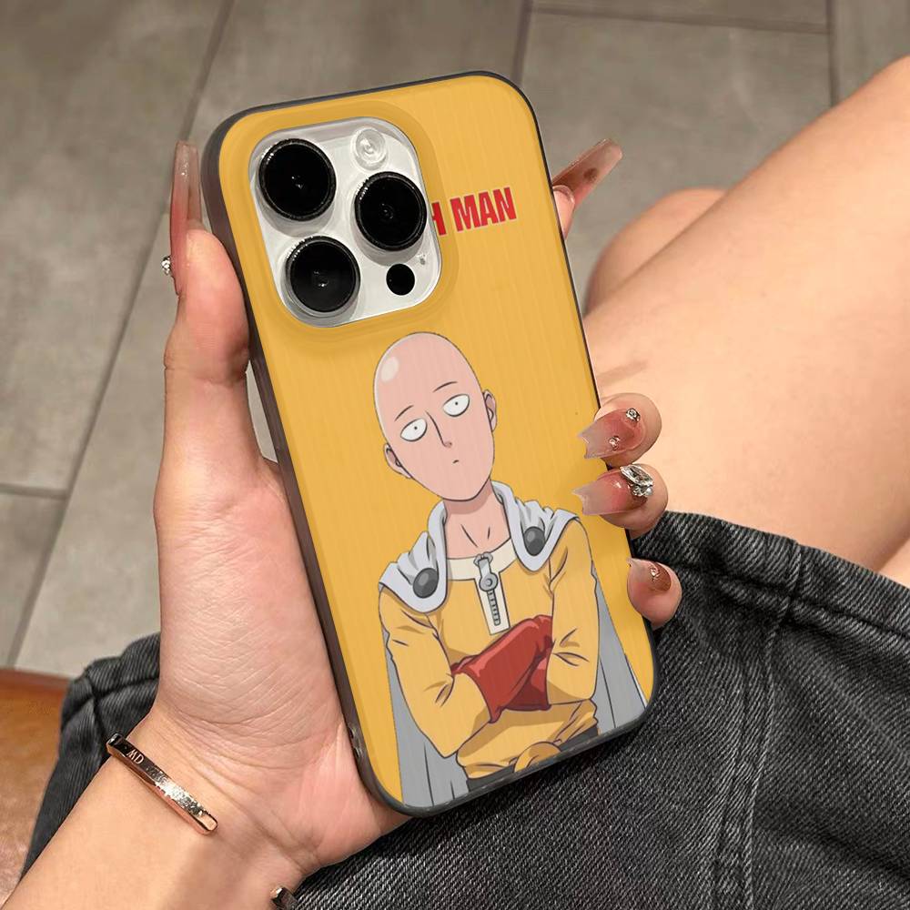 Superhero Anime One Punch Man For IPhone 17 16 15 14 Plus 13 12 11 Pro Max With Shockproof Protective Phone Cover