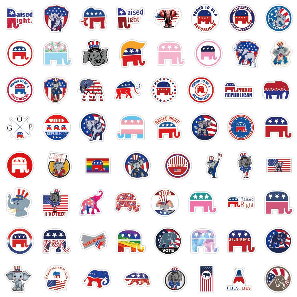 60 New American Epublican Graffiti Stickers Notebook Suitcase Waterproof Stickers
