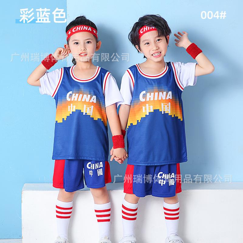 Football training clothes, new short-sleeved basketball clothes, wholesale fake two pieces, sports performance activities, breathable and quick-drying