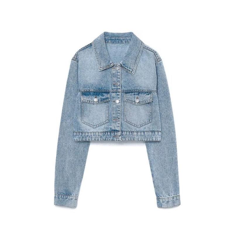 

European & American Retro High Street Women s Casual Denim Jacket Extra Small