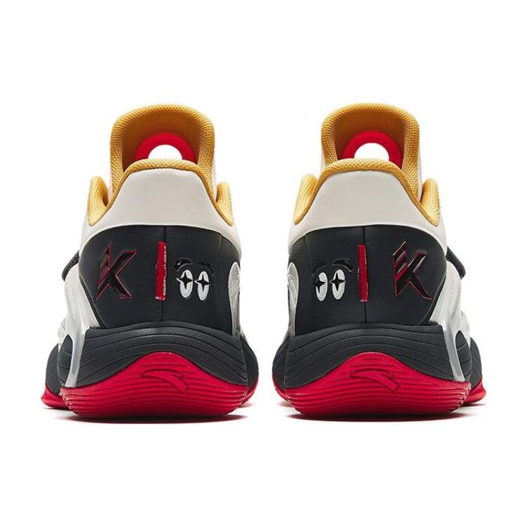 New Anta KT SPLASH V V2 Cushioning Breathable Mid Top Basketball Shoes Men's Black White 112341108-1