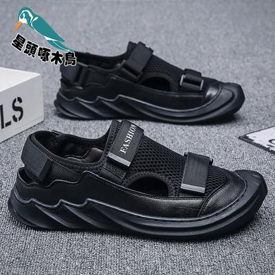 Heren sandalen zomer nieuw Vietnamees Romeins casual zachtzool strand schoenen ademend tas hoofd anti-sandalen