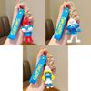 Smurfs Papa Jokey Smurf Smurfette Silicone Keychain Bright Colorful Cartoon Pendant