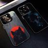 1pc Wolf Phone Case For iPhone17,16,15,14,13,12,11 Plus,Pro Max Black Matte Shockproof Cover
