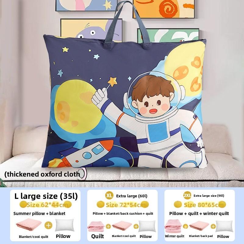 Toddler Cartoon Quilt Storage Bag With Waterproof Oxford Fabric For Bedroom And Travel Use