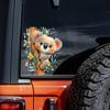 QT2166#15cm Adorable Koala Tree Climbing Car Sticker, Suitable for Laptop, Car, Truck, Van, SUV, Motorcycle, Bumper, Window