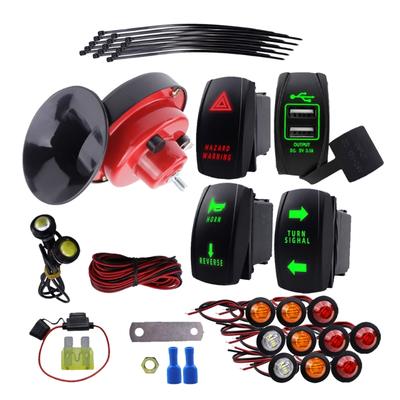 Street Legal Turn Signal Kit With Rockers Switch For UTV ATVs Featuring Easy Install Wiring Harness&Weatherproof Design