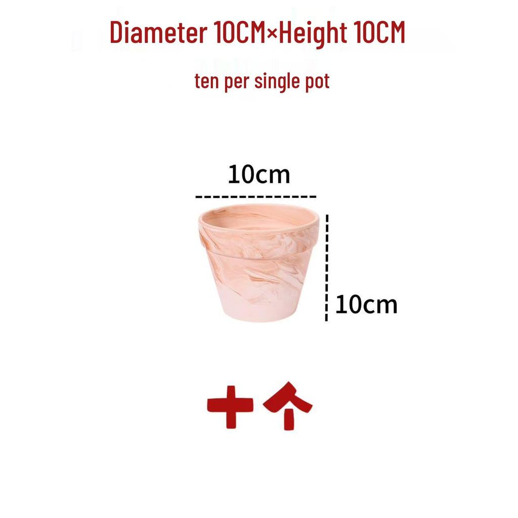 Nordic Style Macchiato Terracotta Flower Pot - Large, Breathable Red Clay with Kiln-Changed Color
