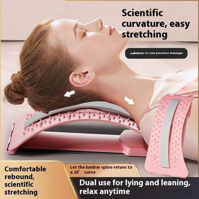 Back Massager Stretch Lumbar Support Relaxation Spine Pain Relief Vertebral Relaxer Stretches The Lower Traction Corrects Waist