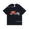 [2] American trendy brand short-sleeved t-shirt black and white collection printed short-sleeved t-shirt casual couple men and women of the same style