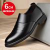 New Genuine Leather Men's Flat / 6CM Heightening Elevator Shoes Business Formal Leather Shoes Man British Casual Wedding Shoes