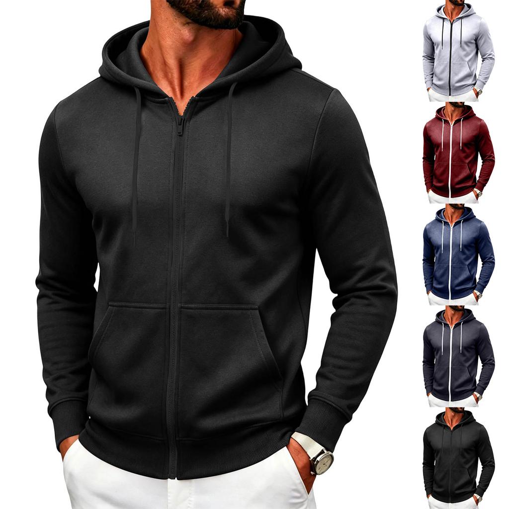 Men's Color Athletic Casual Hoodie for Spring and Fall