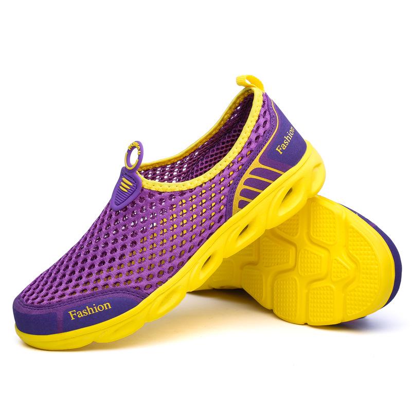 Summer Mesh Slip-On Canyoneering Shoes: Lightweight, Breathable, Casual Sandals for Beach & Running.
