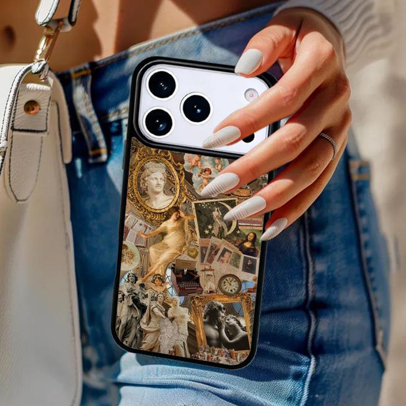 Renaissance art Painting soft Phone Case For iPhone 17 Air 14 15 13 12 Max Cover For Apple 16e 11 Pro Max Plus Coque