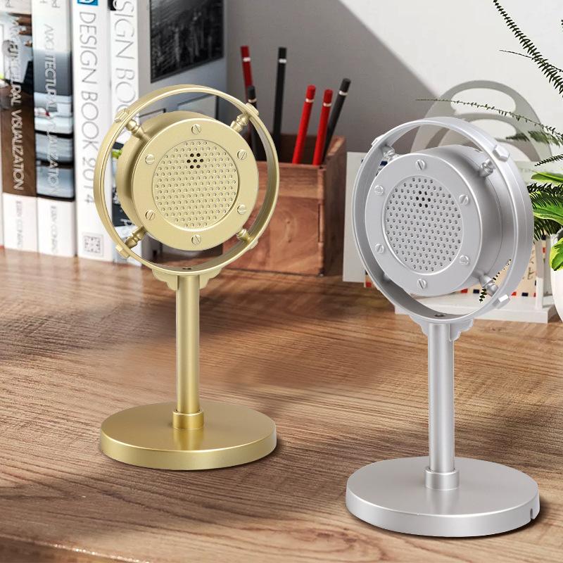 Vintage Retro Microphone Stage Photography Props Classic Stand Microphone For Live Performance