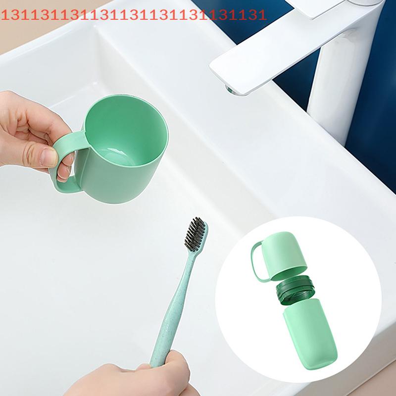 Travel Toothbrush Cup with Toothpaste Holder Portable Mouthwash Cup Simple Design for Business Trips Home Camping Accessories