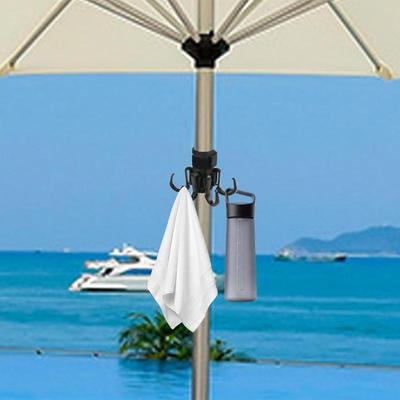 Beach Umbrella Hook Beach Umbrella Hanging Hook Set with 6 Hooks Camera Sunglasses Bags Beach Umbrella Hang Holder