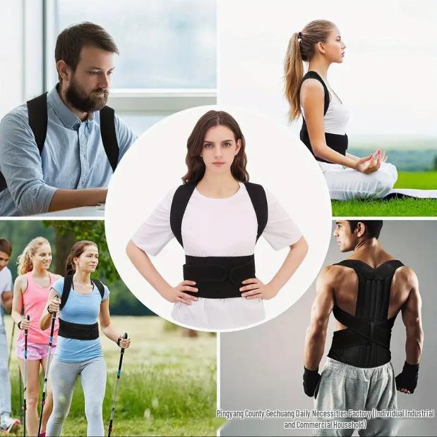 Long Back Support Belt for Men and Women: Spine Posture Corrector with Support Plate for Hunchback Correction