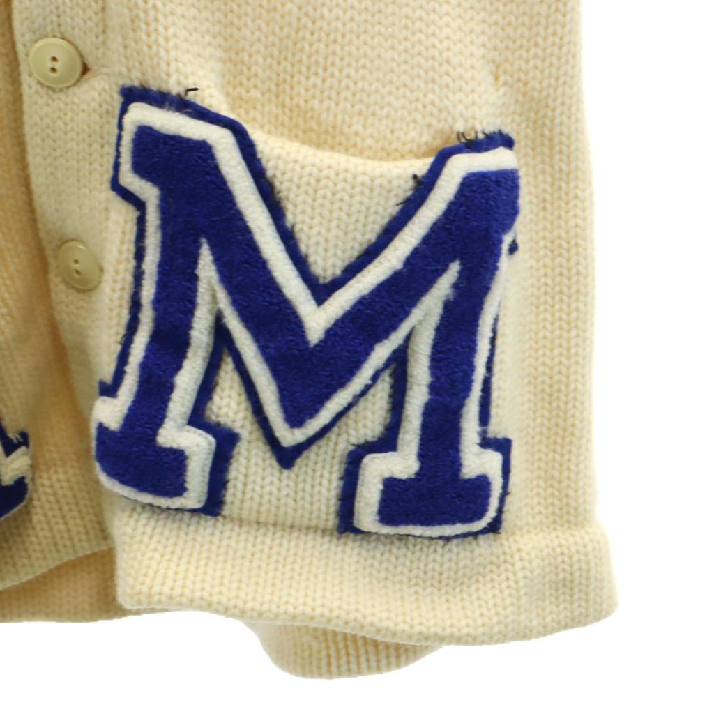 HONOR MADE 50s Vintage Lettered Long sleeve V-neck Letter knit cardigan Men's Used