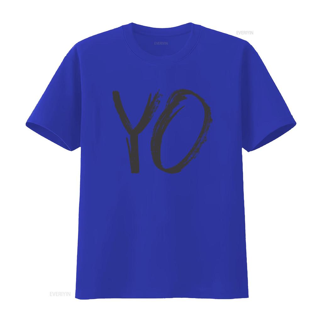 Yo For Yolo Adult Unisexs T Shirt Vintage Washed Streetwear Homme Top For Everyday Wear Unisex Versatile Soft Stretched Casual