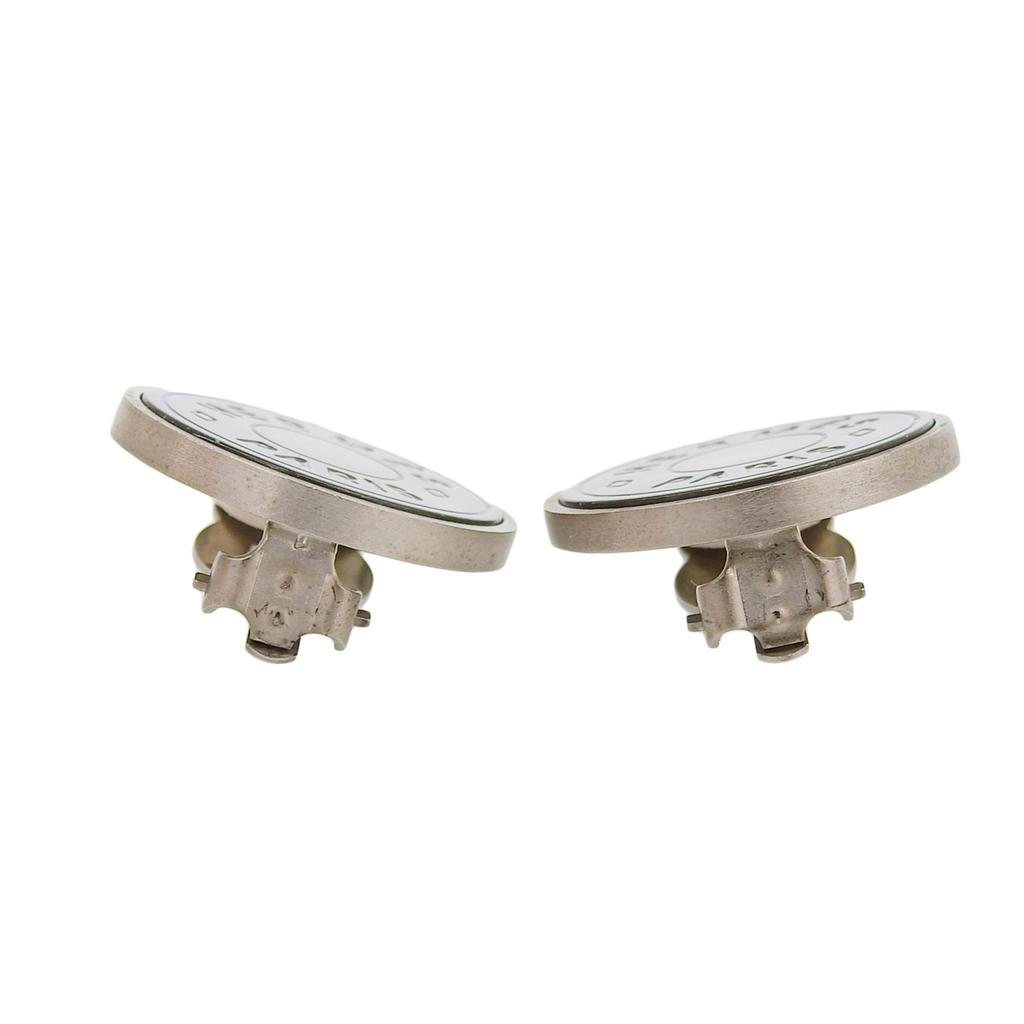 HERMES Earring Serie Shell Clip Type Silver metal Women Used