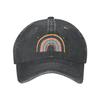Gorra de camionero de algodón clásica de moda arcoíris colorido acuarela, gorra de vaquero de papá de verano, gorras de baloncesto para ocio al aire libre