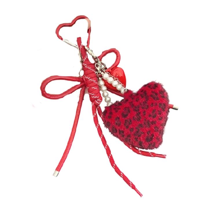 Heart Braided Keychain Bag Charms Purse Handbag Bag Accessories Backpack Pendant Charm Car Keychain Hanging Ornaments