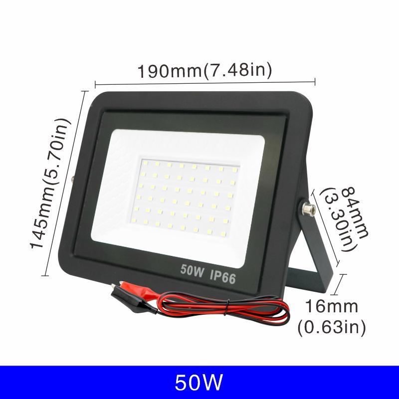 20W 30W 50W 100W DC12V 12 Volt Portable Led Lights Led Flood Light  Outdoor Floodlight Spotlight IP66 Waterproof Light Reflector