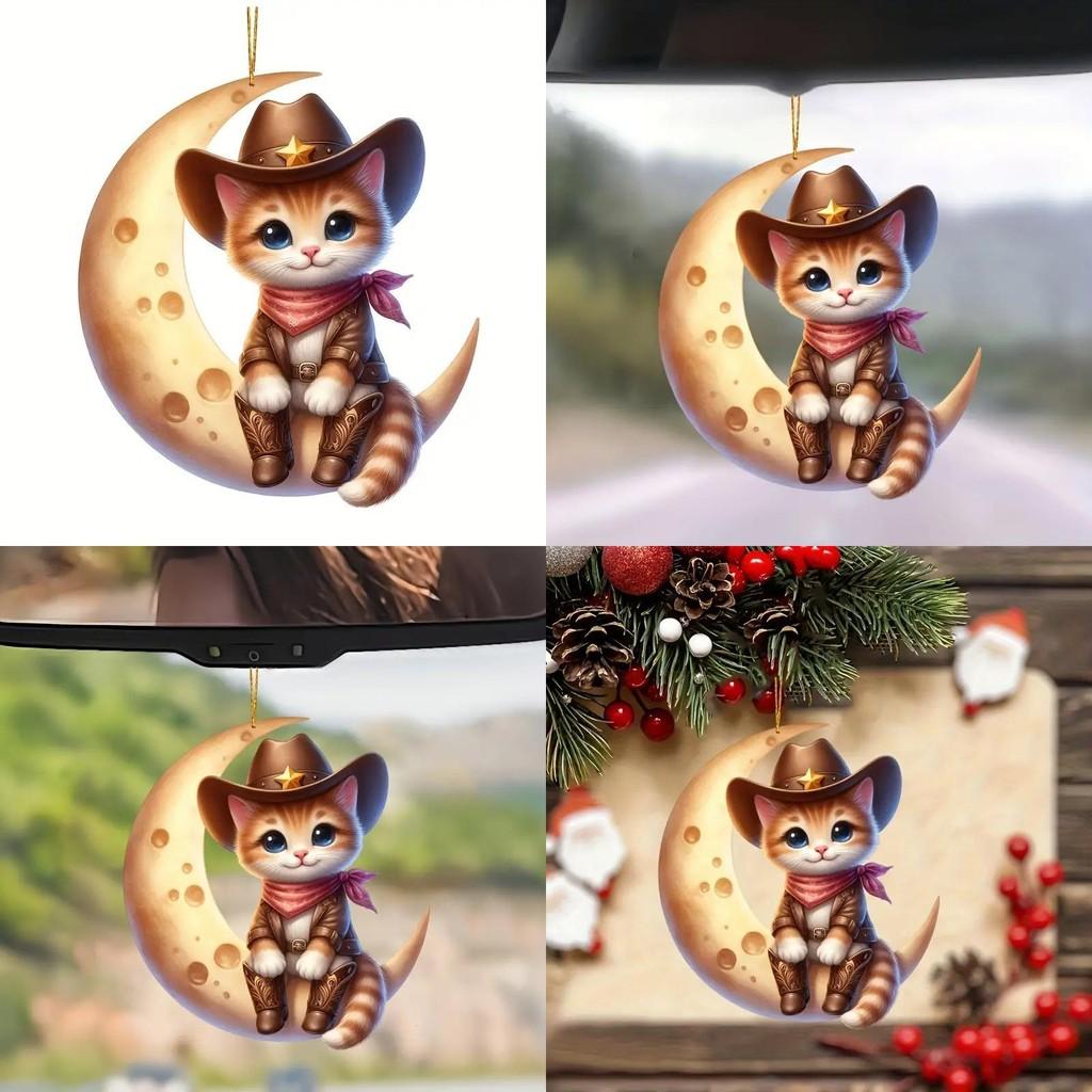 Colorful Acrylic Car Hanging Ornament Festive Gift For Decorative Backpack Use