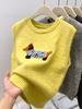 Women's 2025 Spring Cartoon Dachshund Knitted Sleeveless Vest - Western Style Waistcoat Sweater