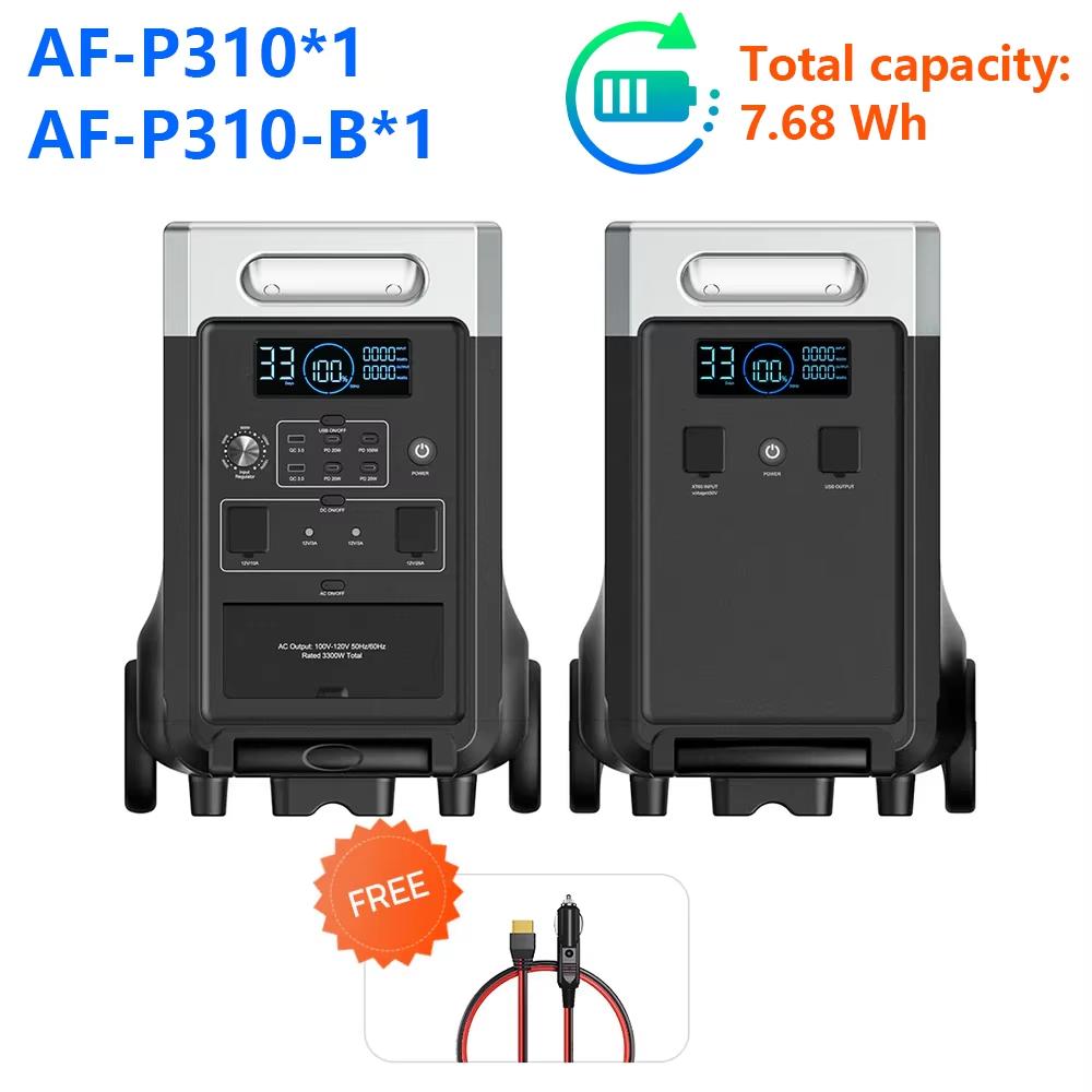AFERIY 3600W Portable Power Station Solar Generator 3840Wh LiFePO4 Battery Home Backup Outdoor Camping Mobile Power Power Bank