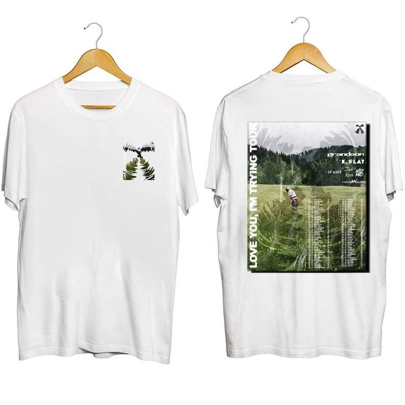 Grandson Love You I m Trying Tour 2023 Shirt Grandson Rapper 2023 Tour Shirt XL